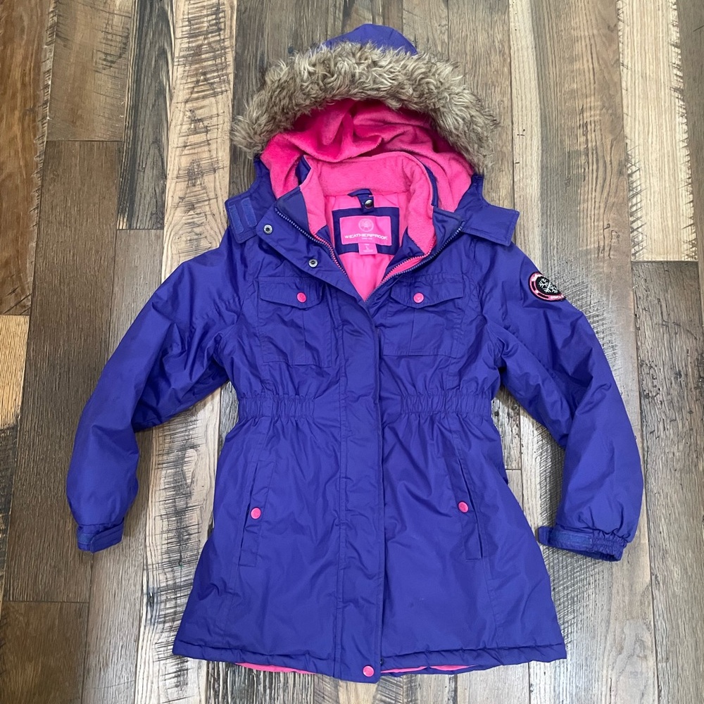 Weatherproof long winter coat girl 14